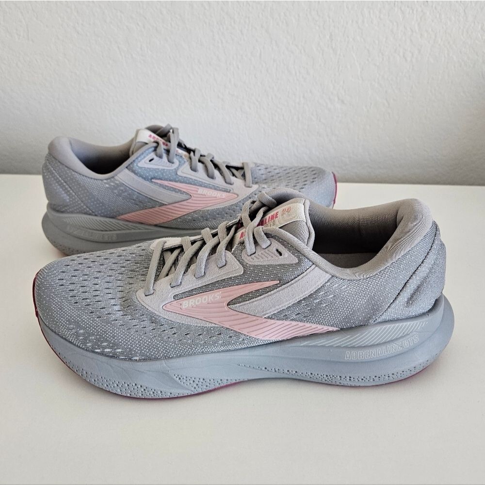 Brooks | Adrenaline GTS 24 Alloy/White/Zephyr Sneakers Shoes Women 10.5 Wide (D) - Picture 2 of 10